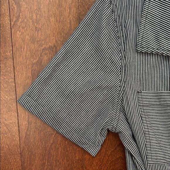 Urban Outfitters Carmen Black and White Conductor Striped Romper, Size Large - Picture 8 of 16